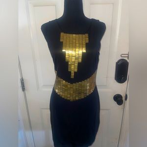 Bebe Gold detail dress